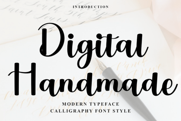 A Festive Typeface Named Digital Handmade