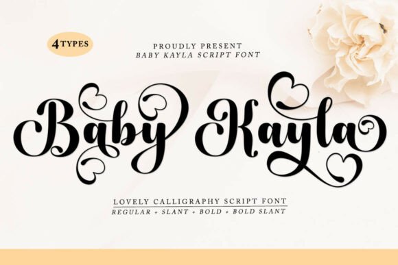 Baby Kayla: A Serene Script for Editorial Elegance