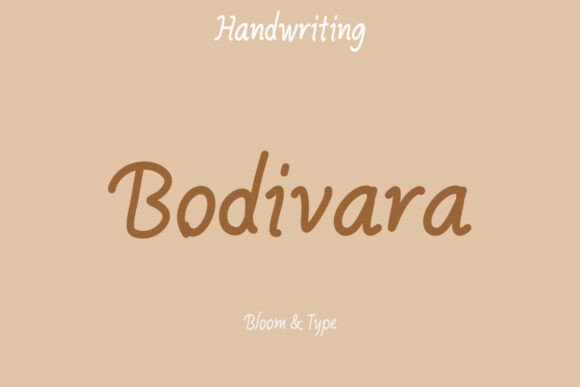 Bodivara: A Handwritten Font Built for Friendly Brands