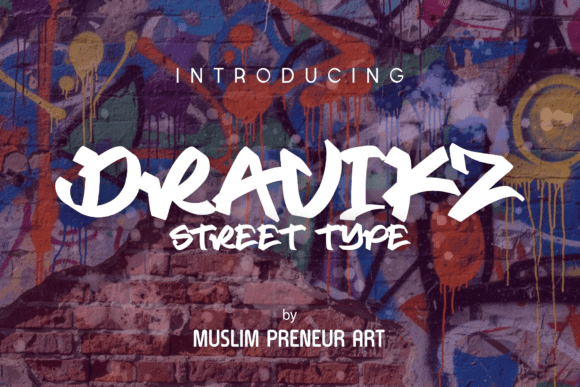 Dravikz: A Hand-Drawn Graffiti Font for Creative Products