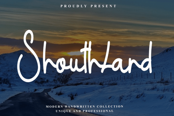 Shouthland Font: A Stylish Handwritten Typeface for Modern Web Design